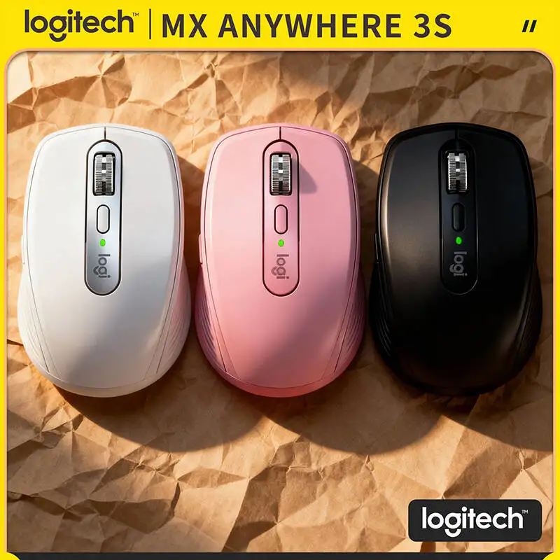 

Premium Logitech MX Anywhere 3S Mouse - 8000 DPI, Hyper-Scroll, Silent Click, USB-C Charging for Shop & Office