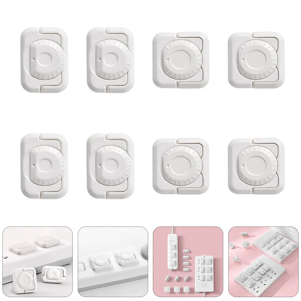 

12 шт. защитных пластиковых колпачков для розеток, защита от поражения электрическим током, для домашнего использования