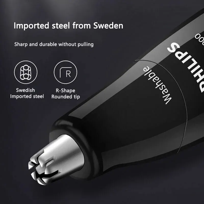 فيليبس NT1620 ماكينة تشذيب شعر الأنف الصغيرة للرجال أداة قطع الحلاقة الكهربائية طاقة البطارية لكامل الجسم قابلة للغسل ماكينة تشذيب شعر الأنف #4