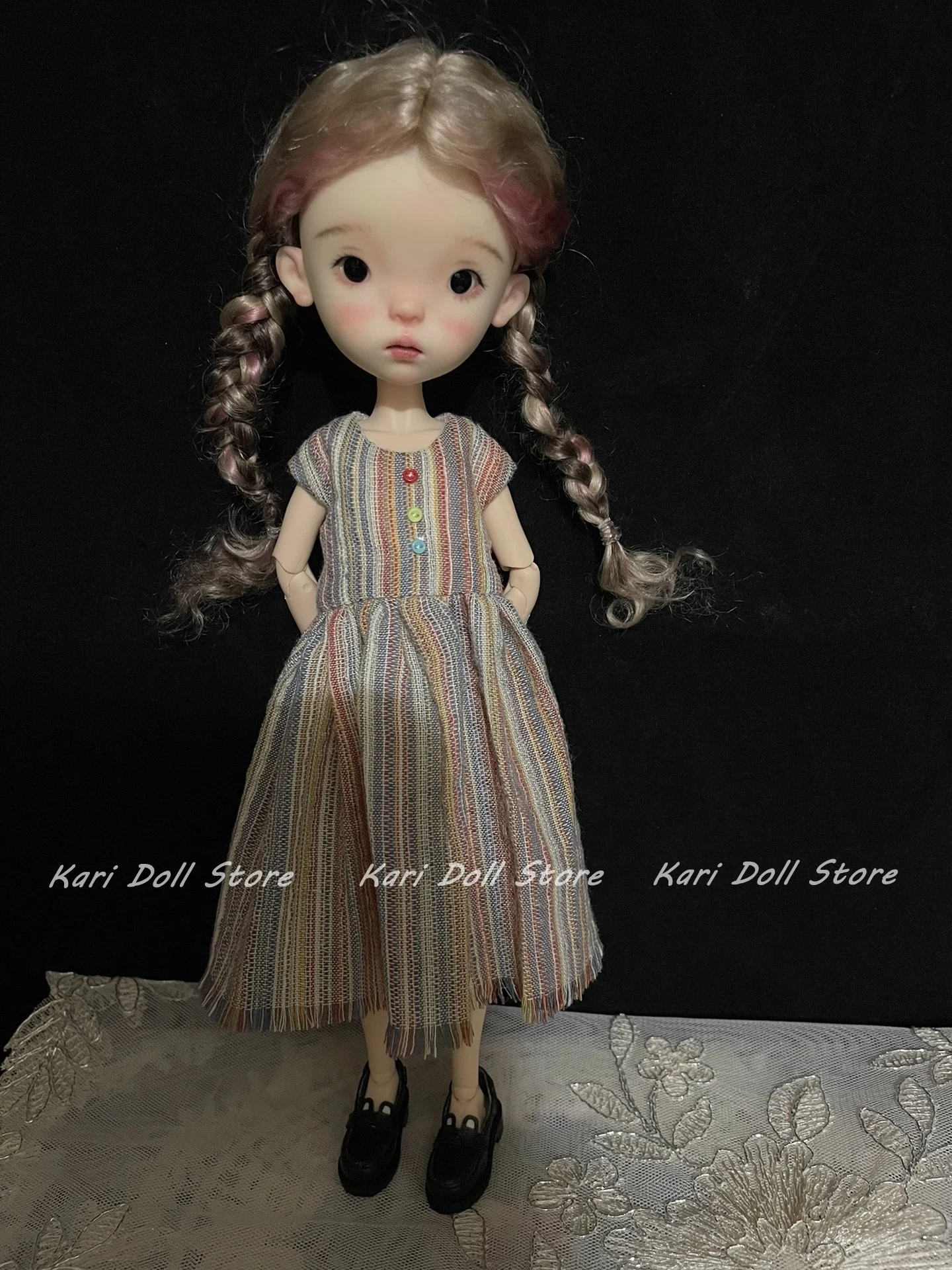 （Special sale））2026 Kari Doll Clothes and Skirts Simple Stripe Dress for Landazz Landoudou Doll