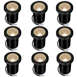 Luz branca quente ao ar livre LED no chão, impermeável, lâmpada subterrânea, iluminação de paisagem, holofotes para jardim, deck, caminho, passo, 10w