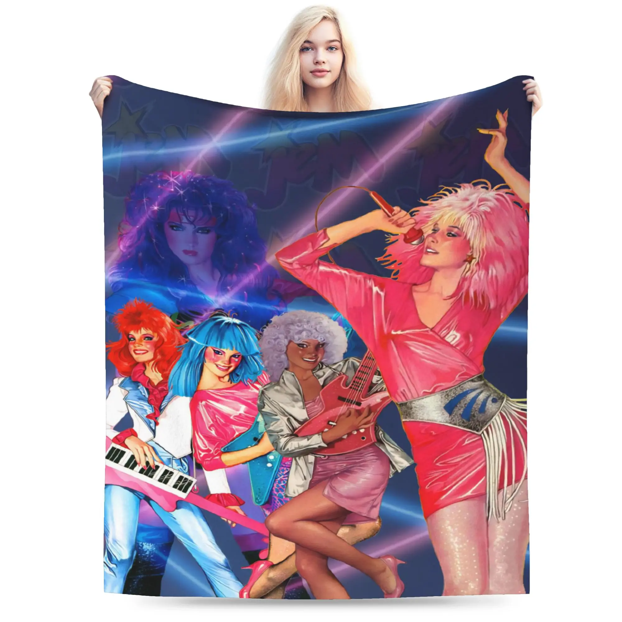 Novelty Design Jem And The Holograms Blanket Lightweight Thin Flannel  Relax Throw Blankets Machine Washable