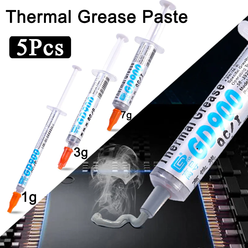 1/3/7g Thermal Grease Paste GD900 Laptop Computer CPU GPU Heatsink Compound Cooler Semiconductor Chips Heat Conductive Paste