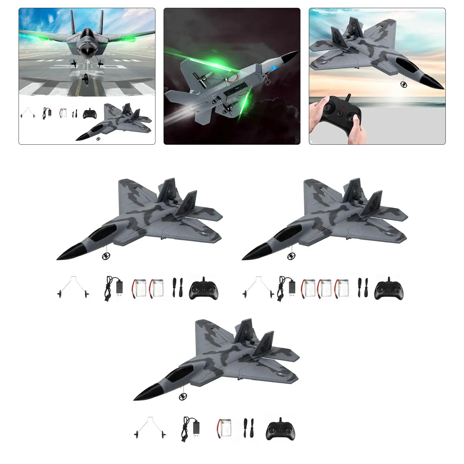 Jouets d'extérieur pour avion RC 2CH prêts à la planeur télécommandé 2.4G