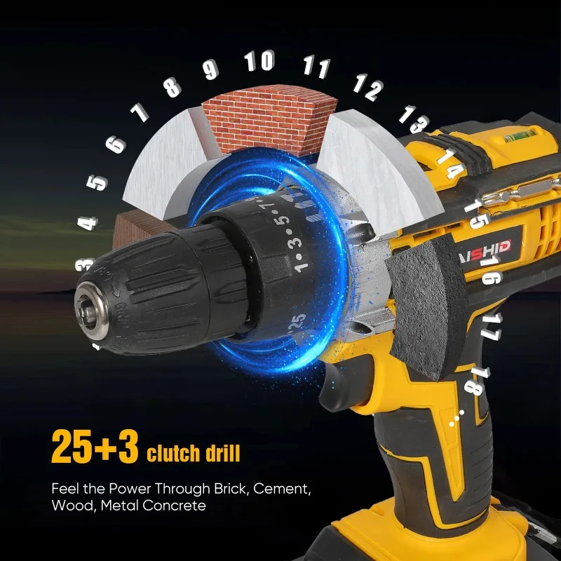 

【Professional Grade】TX 21V Cordless Impact Drill Electric Screwdriver Electric Hammer Drill Mini Wireless Hand Drill Lithium-Ion