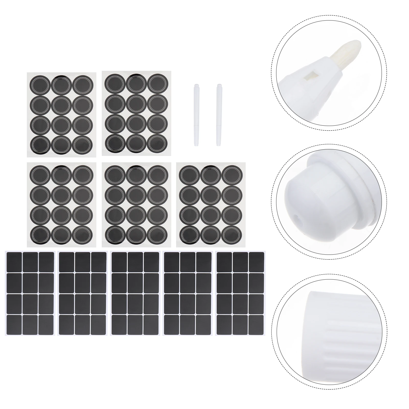 

Blackboard Stickers Erasable Decals Label Chalkboard Waterproof Round Seasoning Packaging Labels