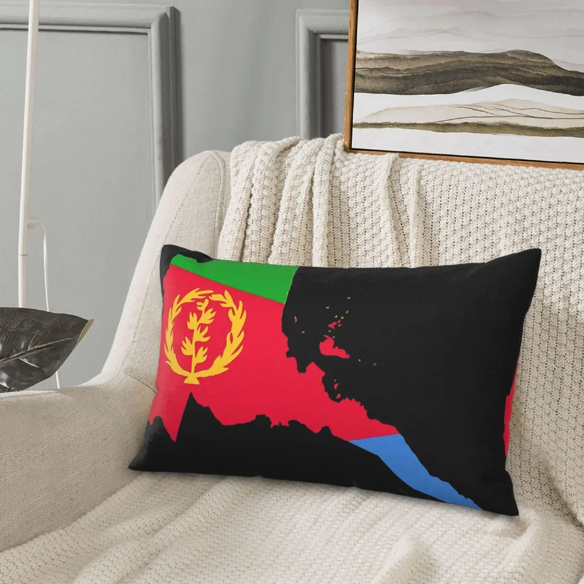 

Флаг Эритреи, прямоугольная наволочка, чехол для подушки, декор для спальни, кровати, домашний комфорт, декоративная подушка