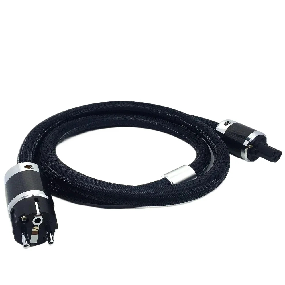 PS-950-18 HiFi Audio AC سلك كابل الطاقة مع FURUTECH ألياف الكربون الولايات المتحدة / الاتحاد الأوروبي التوصيل