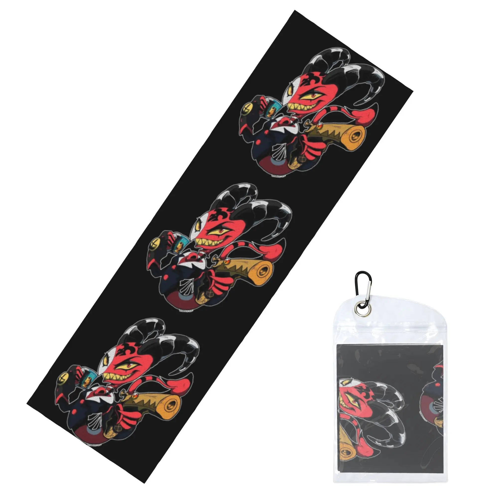 Animated Anime Helluva Boss Blitzo Cold Exercise Towel  Yoga And Fitness Running Outdoor Activities Travelling Camping Towels
