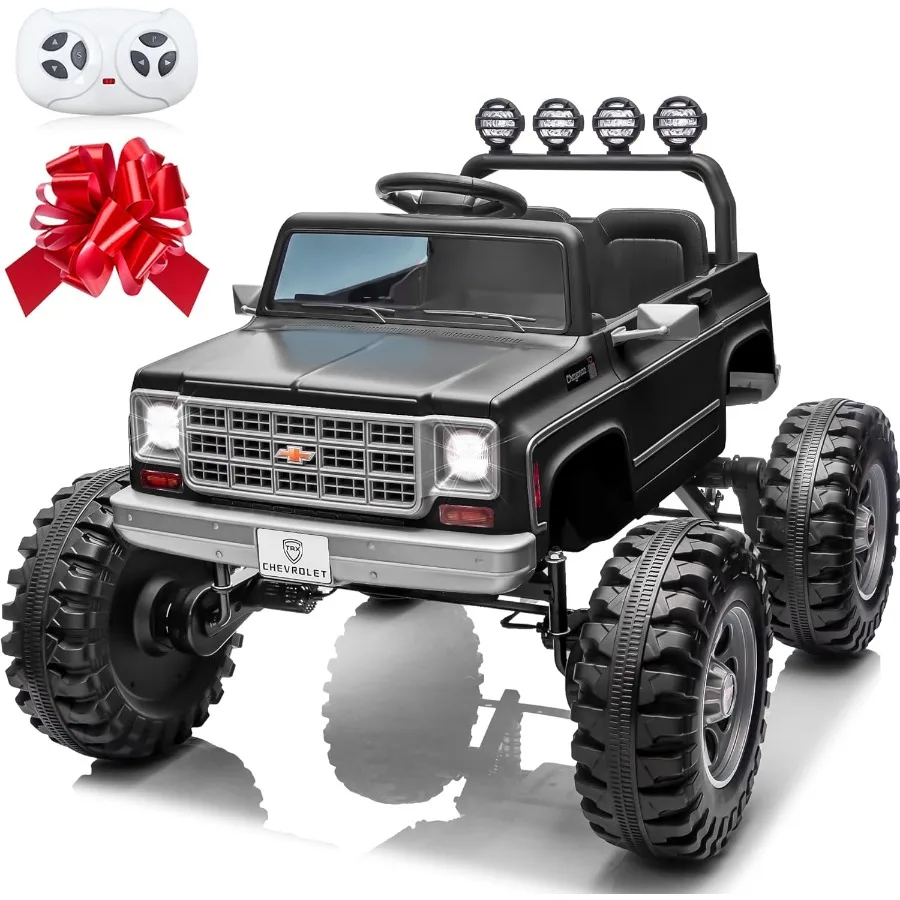 ركوب 24 فولت على السيارة، شاحنة شيفروليه شيان مرخصة مع محرك/4X200 وات، جهاز تحكم عن بعد، غاسل للديكور، ركوب 24 فولت على الألعاب Pow #1