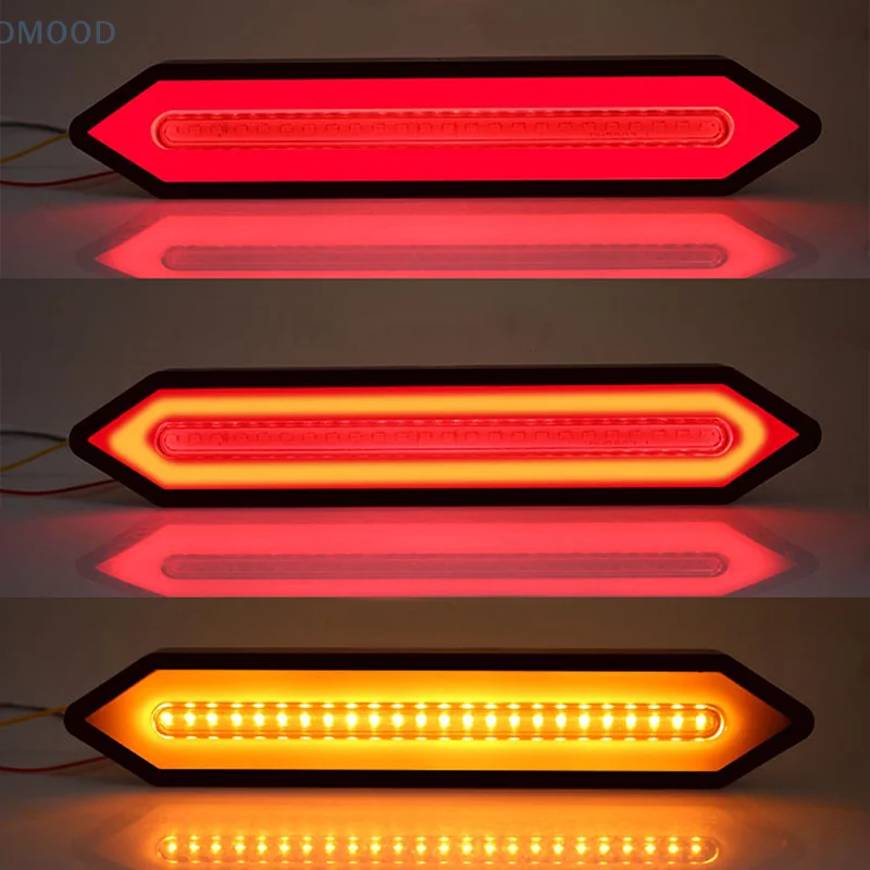 3 في 1 100 LED السيارات شاحنة مقطورة ضوء إضاءة مقاومة للماء الفرامل الذيل ضوء ثلاثية الأبعاد تدفق مصباح إشارة مصباح