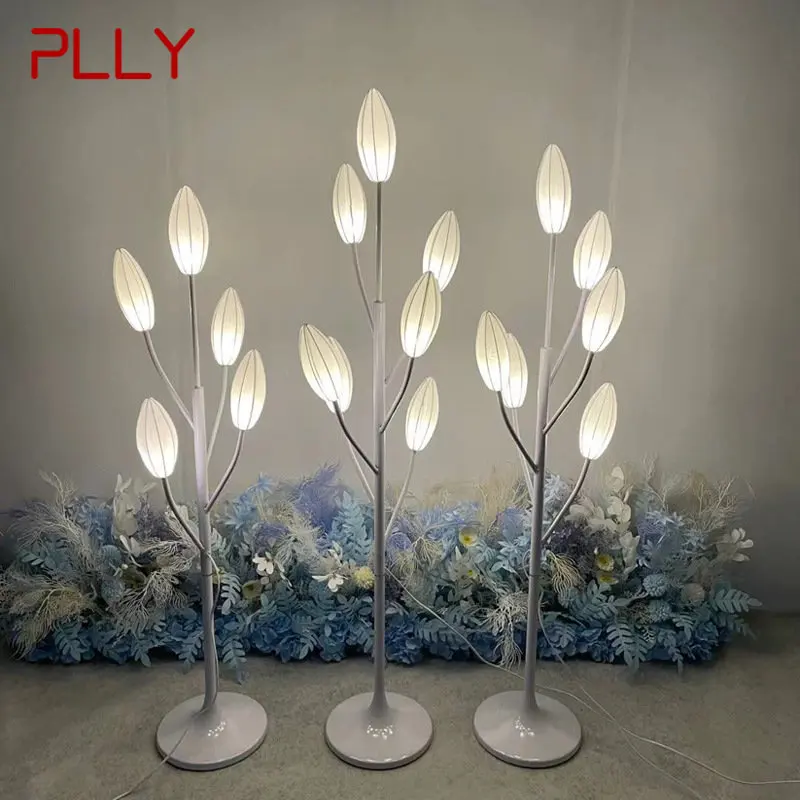 

PLLY Contemporary White Elegant Standing Lily Flowers Lamps Decoration Party Event LED Road Lead Wedding Lights