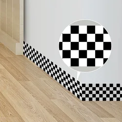 1PC Geometric Pattern Waist Lines Self -Adhesive Waterproof Removable Wall Border Stickers for Home Decoration