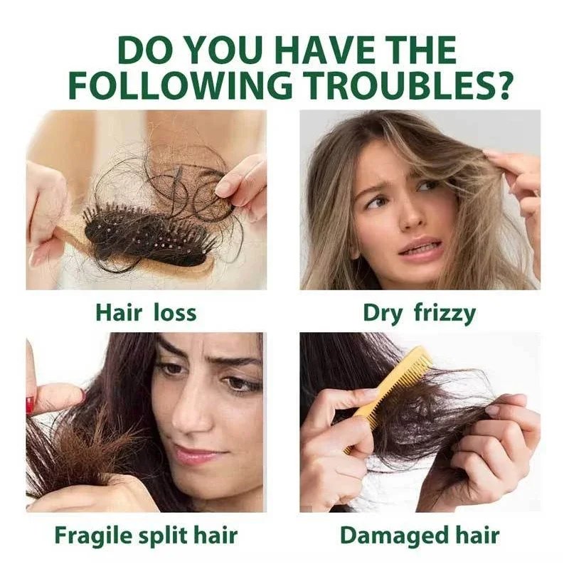 Masker Rambut Mentega Minyak Batana Pelembab, Set Sampo & Kondisioner Memperbaiki dan Menutrisi Rambut Kering