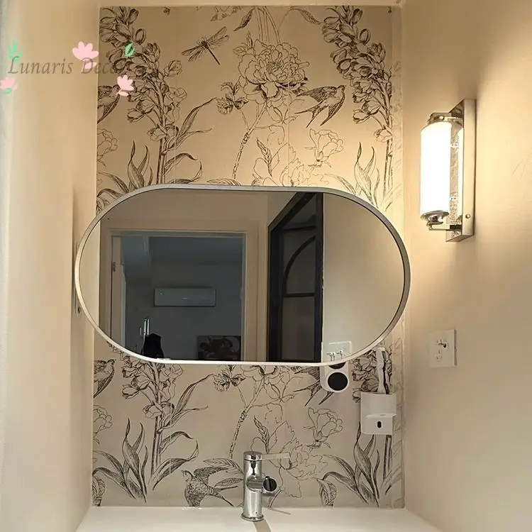 360-Degree Rotating Bathroom Mirror Wall-mounted Retractable Folding Mirror Runway Mirror Toilet
