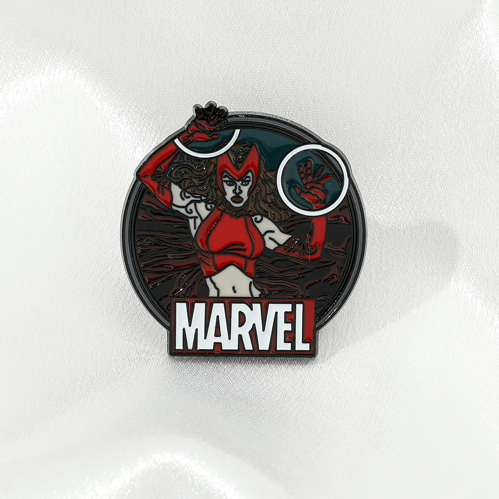 Marvel Avengers Brooch Cosplay Superhero Scarlet Witch Wanda Badge Enamel Brooch Clothing Backpack Pin Decoration Accessories