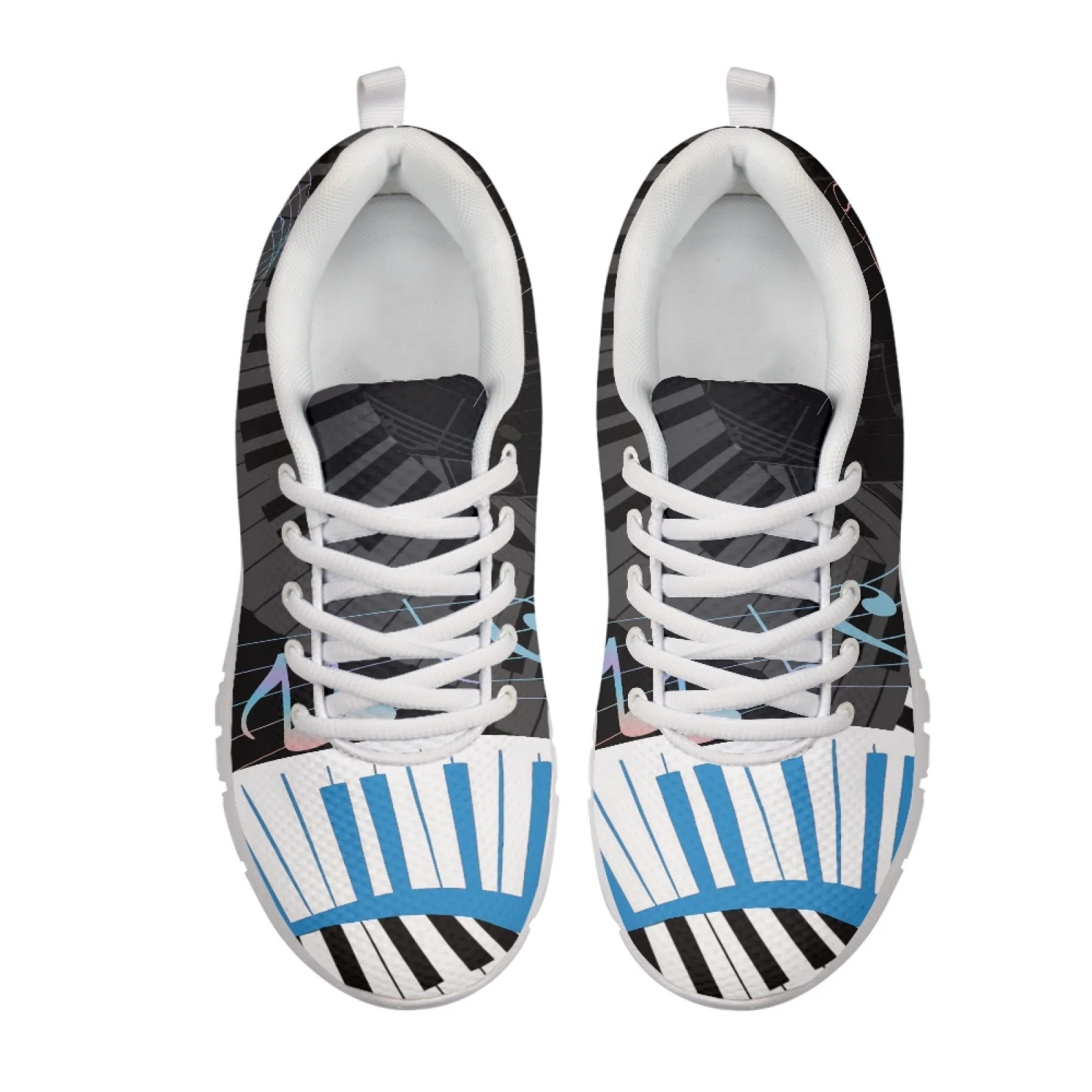 Coloranimal Piano Music Note Fashion 2026 Anti-Slip Sports Trainers for Women Mesh & EVA Sole Travel Shoes Running Sneakers