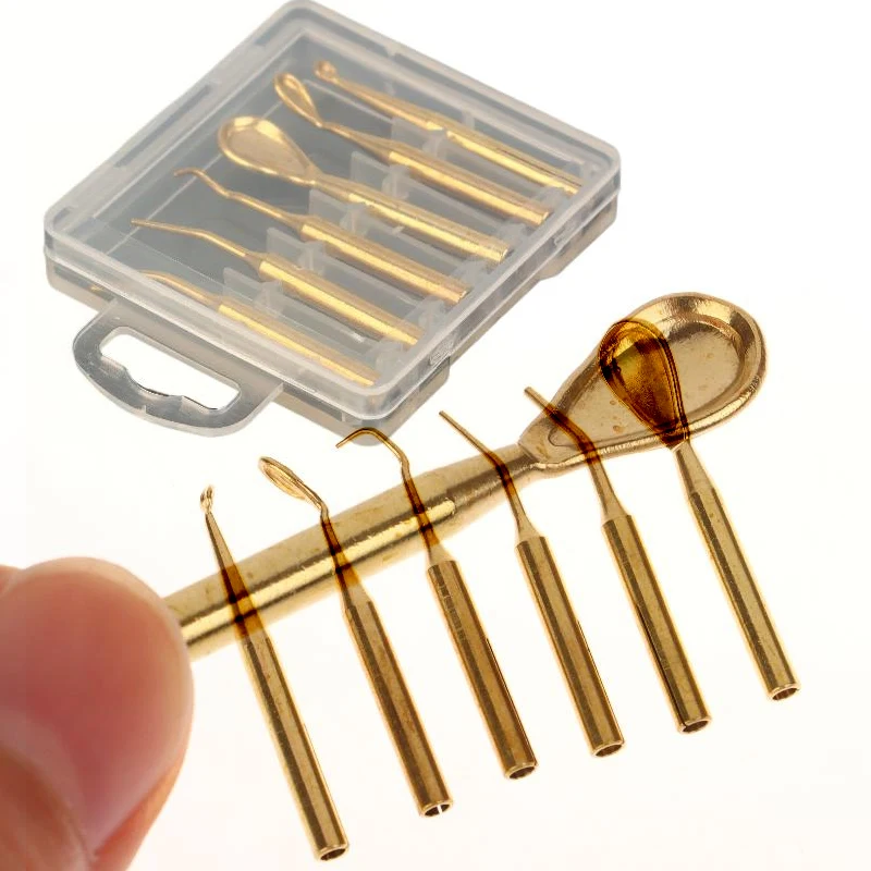 

6 шт./кор., стоматологические электрические насадки для воска, электрические насадки для воска, стоматологический нож для резьбы по воску, ручка, карандаш, медные насадки для лаборатории