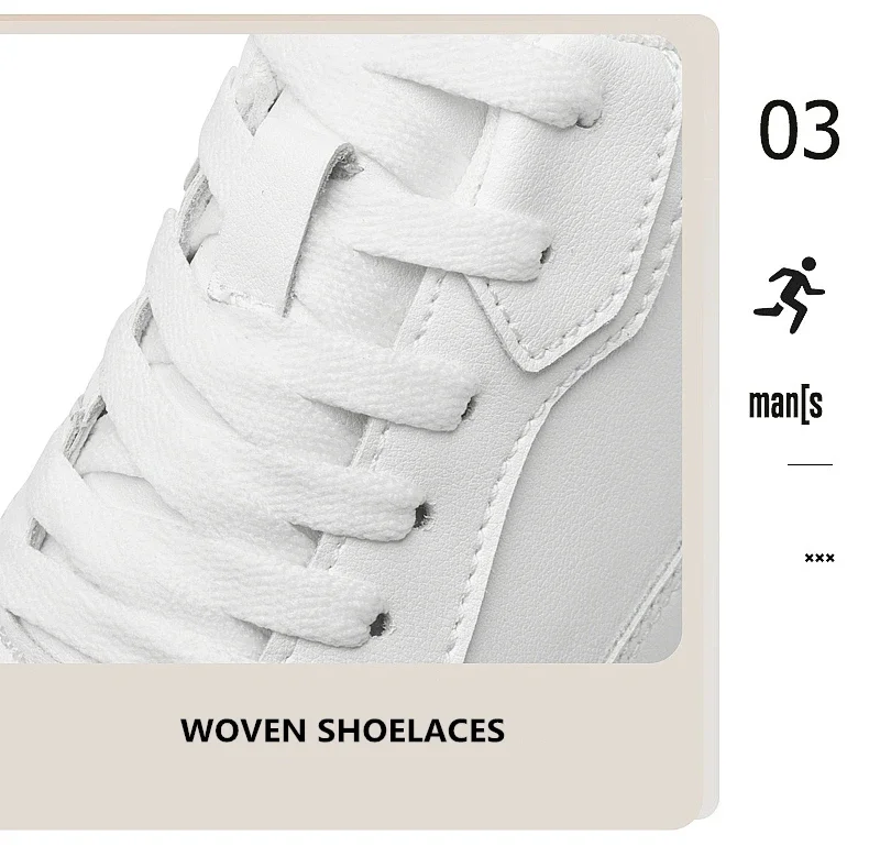Lift Turnschuhe Mann Aufzug Schuhe Höhe Erhöhen Einlegesohle 8 cm Weiß Schwarz Größere Schuhe Männer Freizeit Mode Sport Plus größe 36-44 – Detail 13