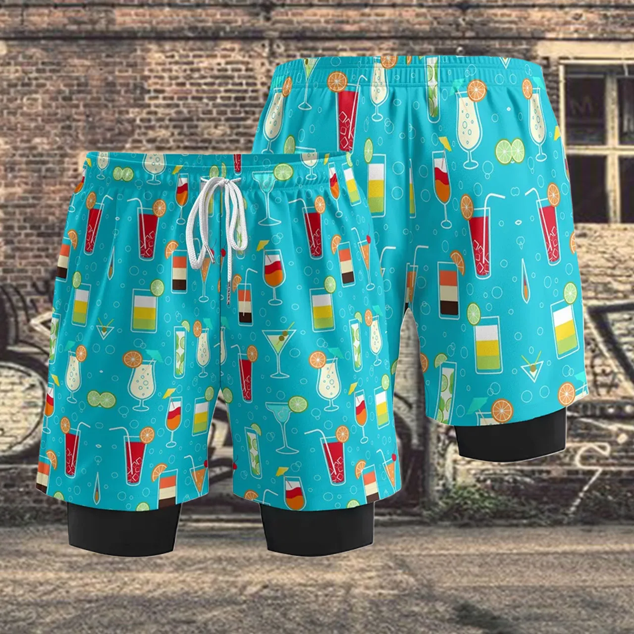 

Men/women Fashion 2-in-1 Sport Quick Drying Breathable Outdoor Training Shorts New Fitness Running Beach Surfing Swimming Shorts