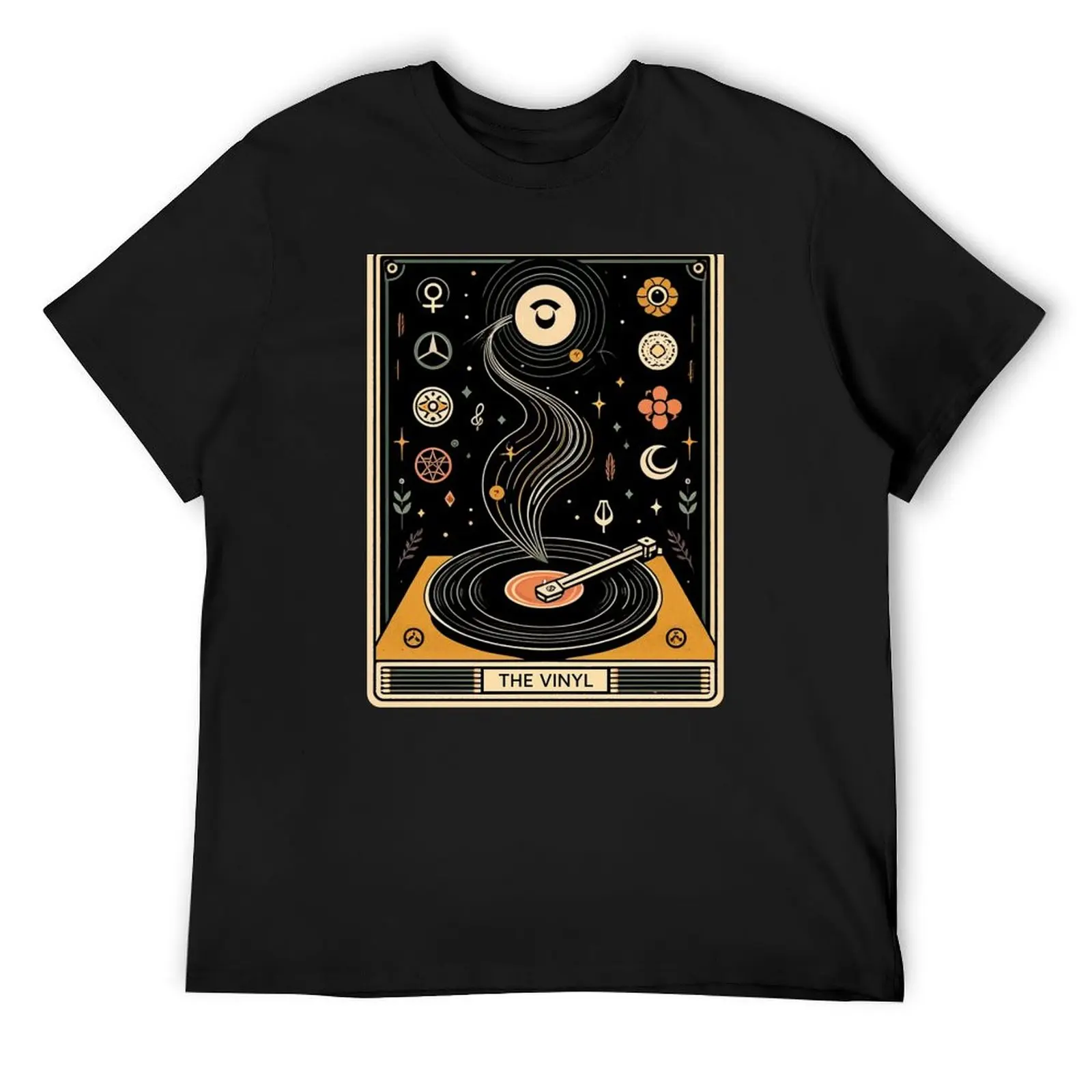 The Vinyl Tarot T-Shirt vintage graphic tee customizeds heavyweights mens t shirt graphic