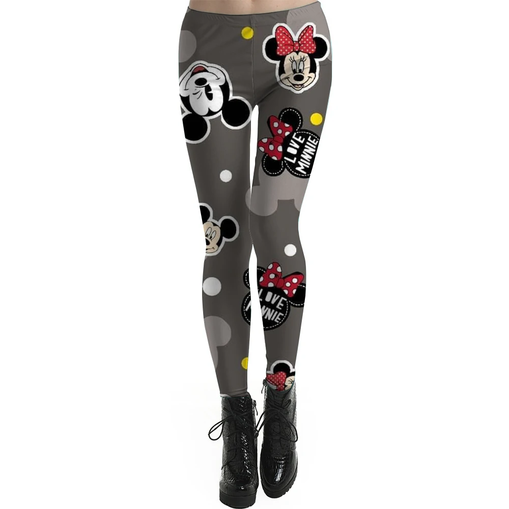 Disney Minnie and Mickey Mouse print Leggings For Women Leggings camouflage Fitness Pants Soft Stretchy Tights Leggings Physical