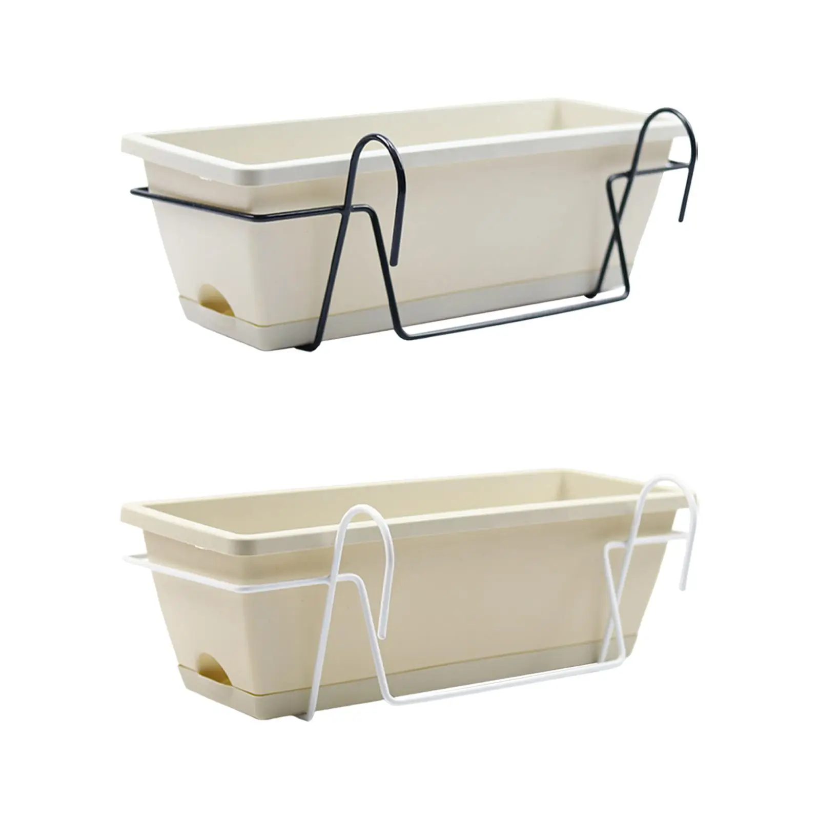 Balcony Railing Planter Flowerpot Plant Basket Window Box Planter for Garden Railing Fence Outside