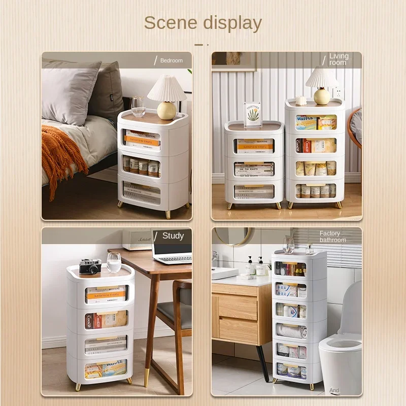 ZL Storage Organizer Storage Narrow Gap Sandwich Cabinet Chest of Drawers Bedroom Drawer-Style Cabinet