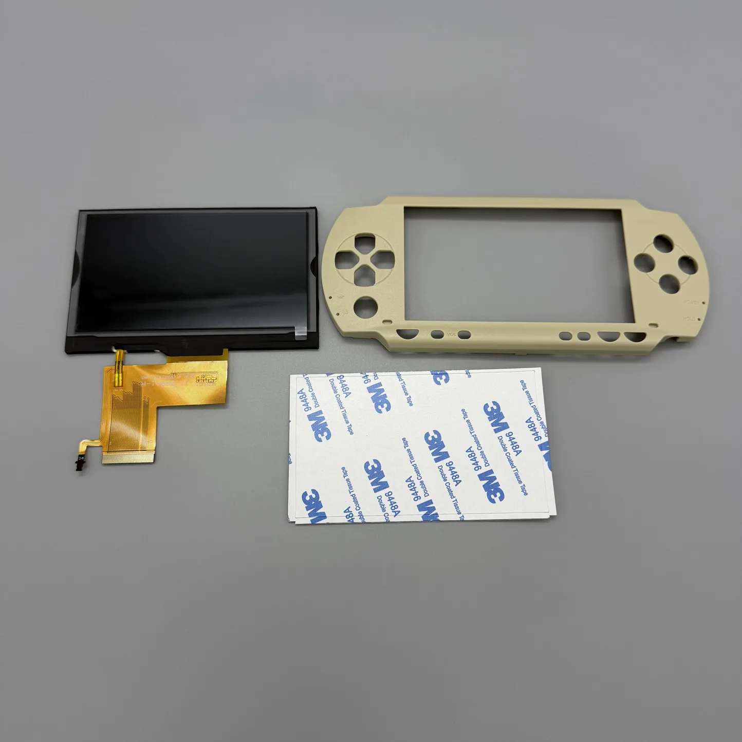 Vollständig laminiertes IPS-LCD-Display für Sony PSP1000 PSP 1000. Mit einer maßgeschneiderten Ersatz-Oberabdeckung. Es gibt kein Logo auf der Hülle.