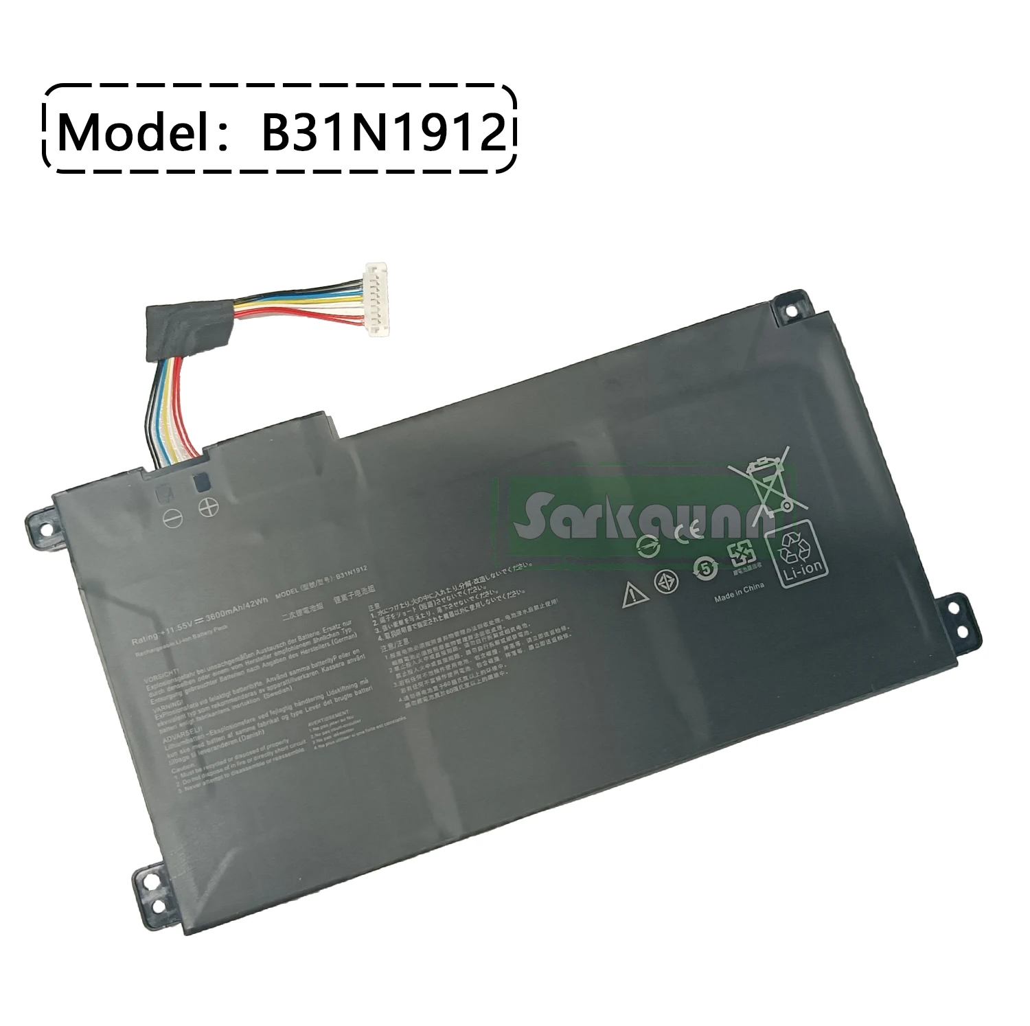 SARKAWNN b31n1912 Laptop Battery For asus e410m battery E410MA E510M E510MA L410MA