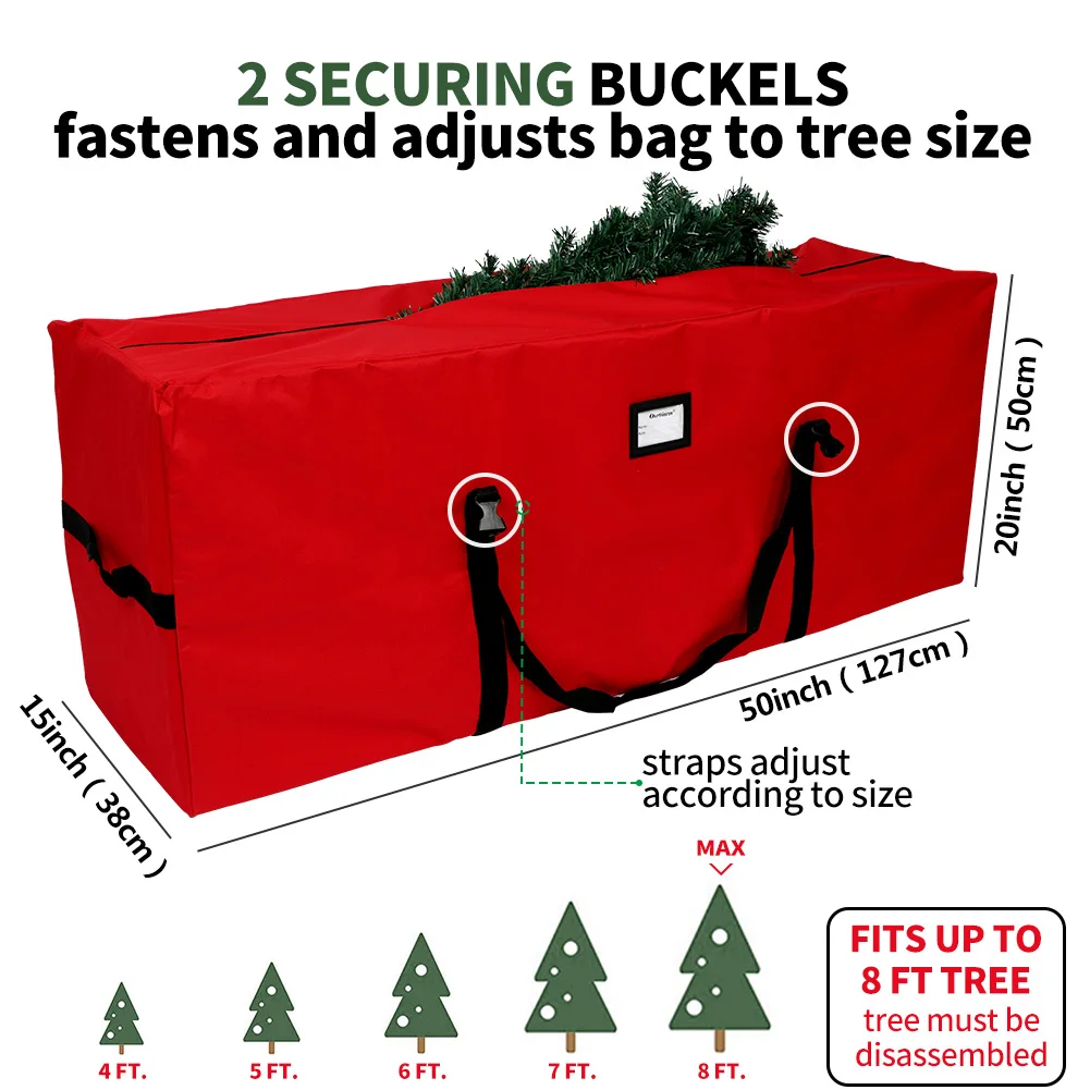 OurWarm Christmas Tree Storage Bag Large Christmas Tree Bags Storage 7.5ft of Xmas Tree Bag 600D Oxford Christmas Tree Bag