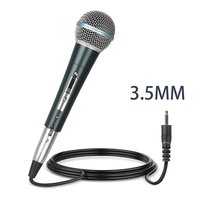 Universal 3.5mm 6.5mm Wired Microphone Dynamic Cardioid Unidirectional Handheld Microphone For Karaoke Meeting Room Computer Mic