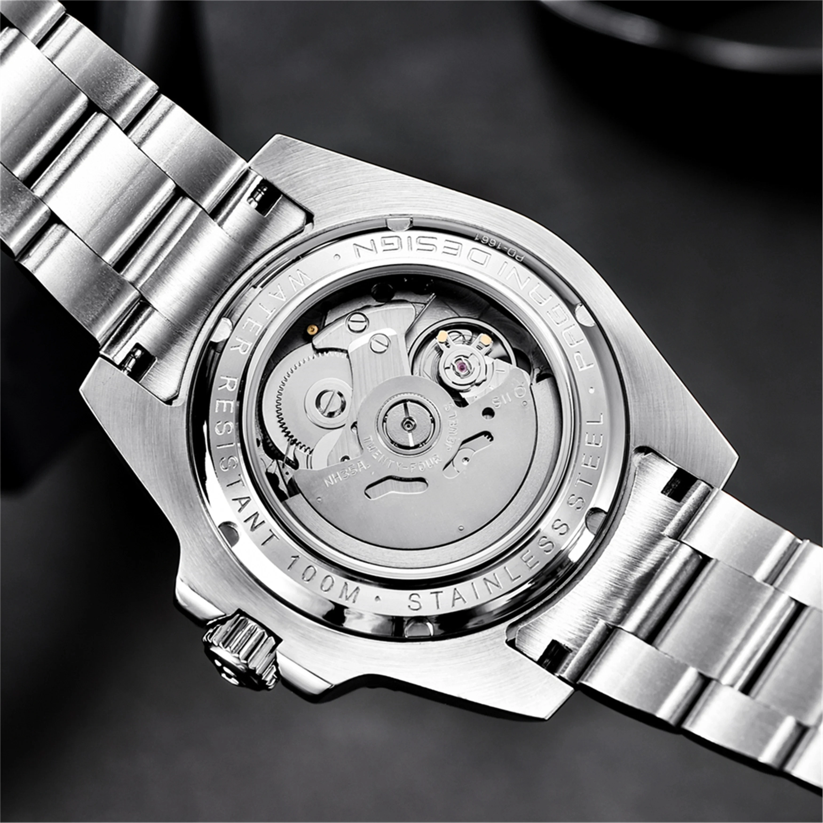 2024 PAGANI DESIGN New Men\'s Automatic Mechanical WatchWrist NH35A Sapphire Stainless Steel Clock 100M Waterproof Watch for Men