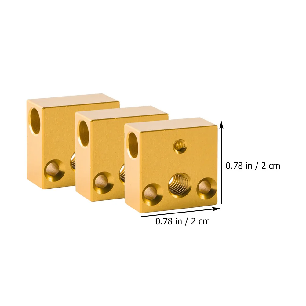 

1 Set 3D Printer Heater Block Extruder Hot End High Thermal Conductivity Replacement For Ender-3 Stainless Throat Tube 3D