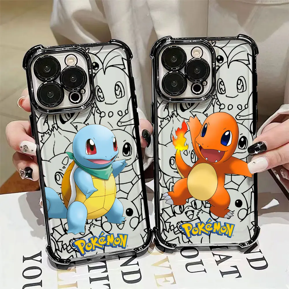 P-Pokemons Squirtles Charmanders Blastoises Hülle für Xiaomi 17T Pro 15T 14T 13 15 F8 Ultra Poco X7 F7 X6 F5 M7 M8 Pro Max Cover