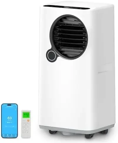 BTUs-Unidad de CA portátil 5 en 1 para habitación, dispositivo de refrigeración y deshumidificador/calor, oscilación automática, sueño, temporizador de 24H, 16000