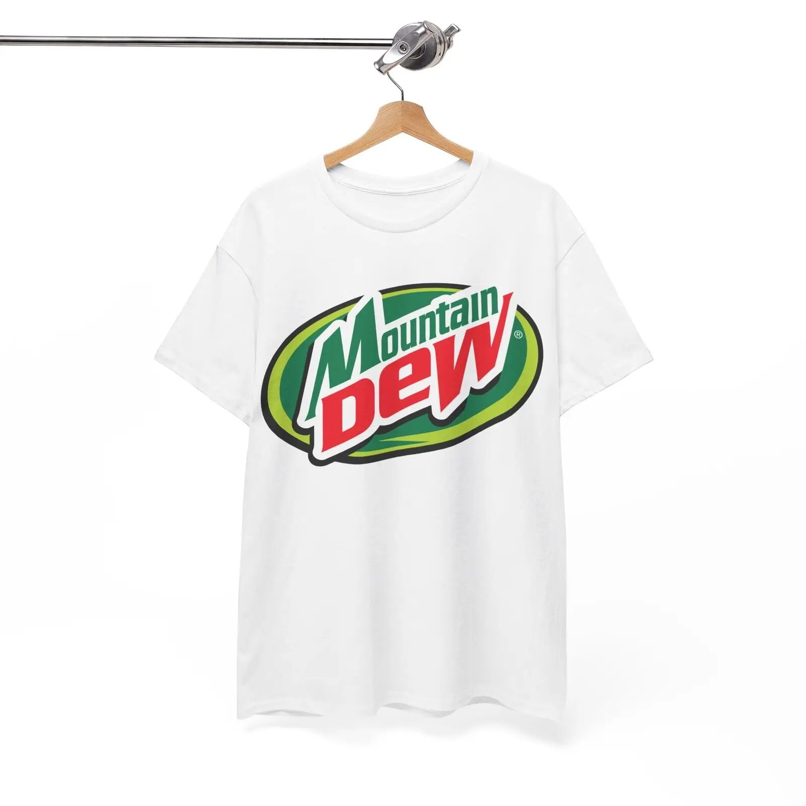 Unisex 100% Cotton Mountain Dew T-Shirt, Logotipo retro, Videogames 90's, Blockbuster