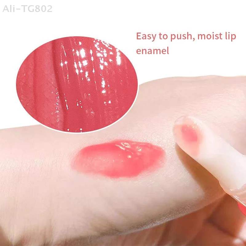 BSIMONE 1 قطعة ملمع شفاه مائي بلمعة المرآة، تينت شفاه مرطب، أحمر شفاه طبيعي بلون نيود، أداة مكياج تجميلية بتحكم دوار في الكمية