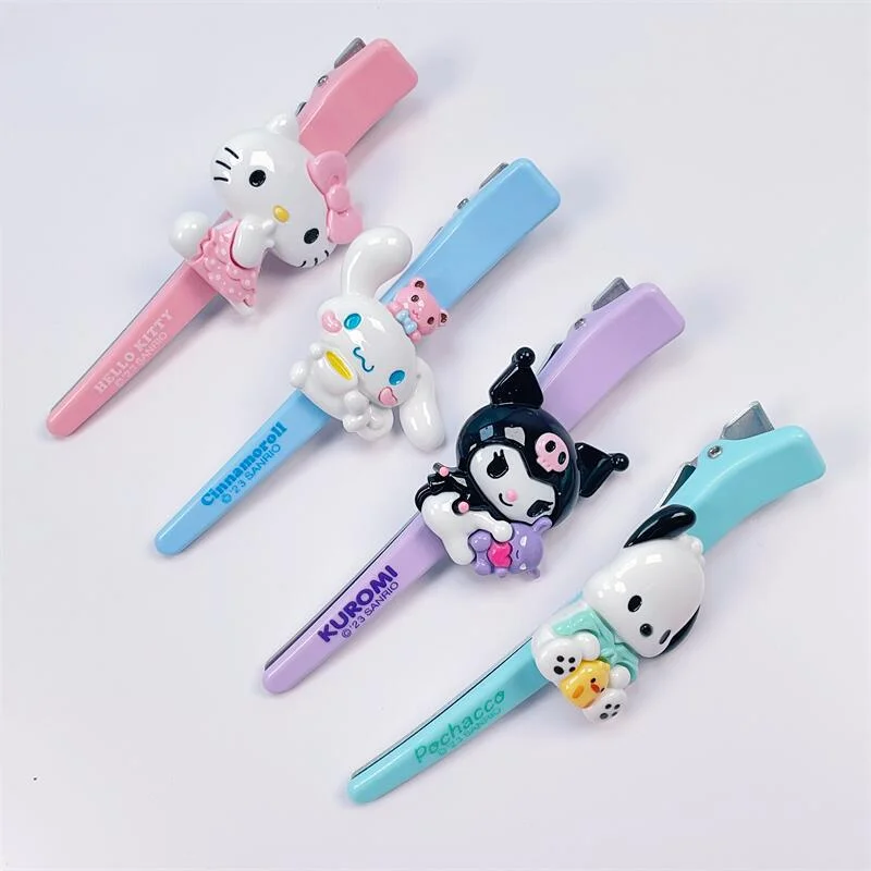 Sanrio Characters Kwaii Acrylic Hair Clips Duckbill Bangs Long Clip Kuromi Melody Cinnamoroll Purin Hair Decor Accessories Girls