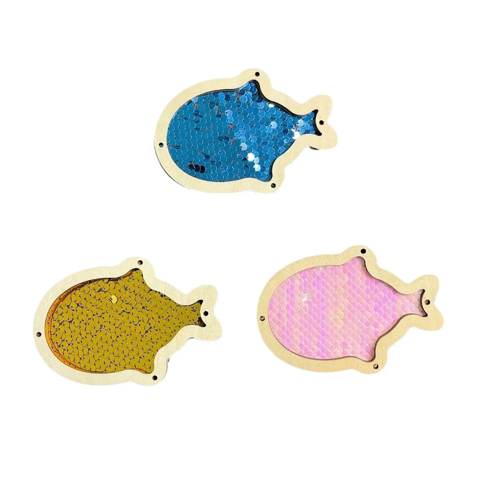 DIY Busy Board Part Fish Sequin Early Educational Toy for Kids Kindergarten