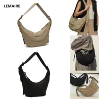 Lemaire acolchado Nylon Crossbody bolso de hombro, bolso de Croissant estilo perezoso grande Casual Sling bolso correa ajustable