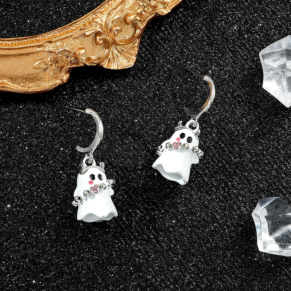 Cute Little Ghost Earrings Exquisite Fasion Jewelry Accessory Perfect for Women And Girls Halloween
