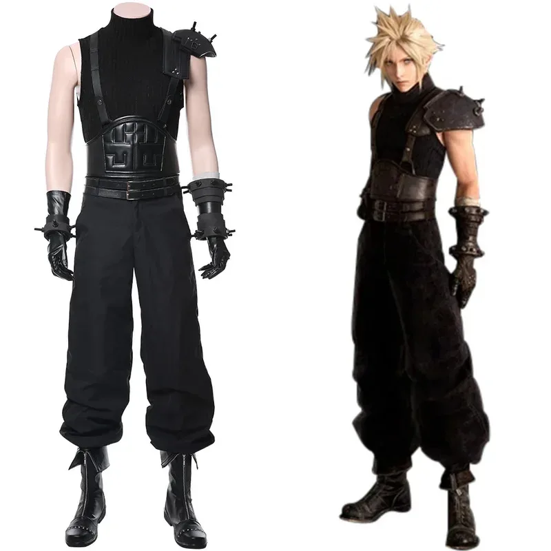 (В наличии) Final Fantasy VII 7 Cloud Strife Полный костюм Хэллоуин Косплей Костюм NM11