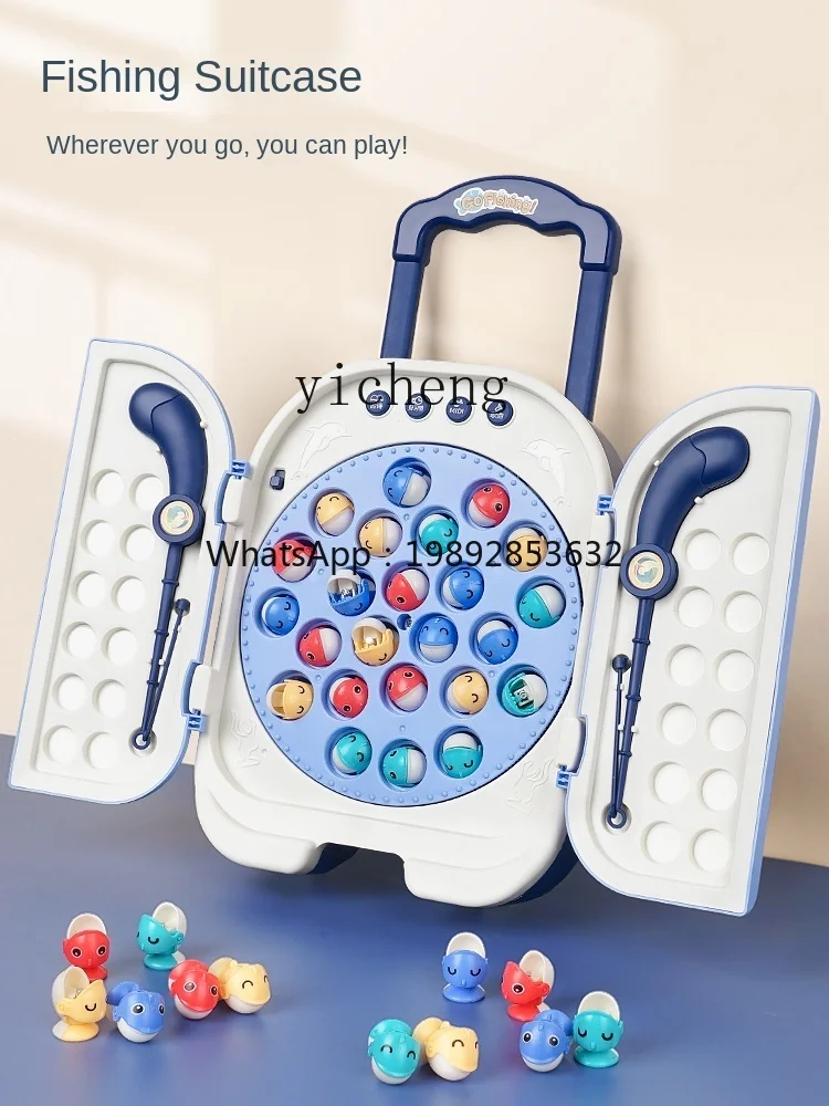 ZZ Fishing Toys Children's Electric Magnetic Artifact Boys and Girls Puzzle 3-6 Years Old Early Learning Machine