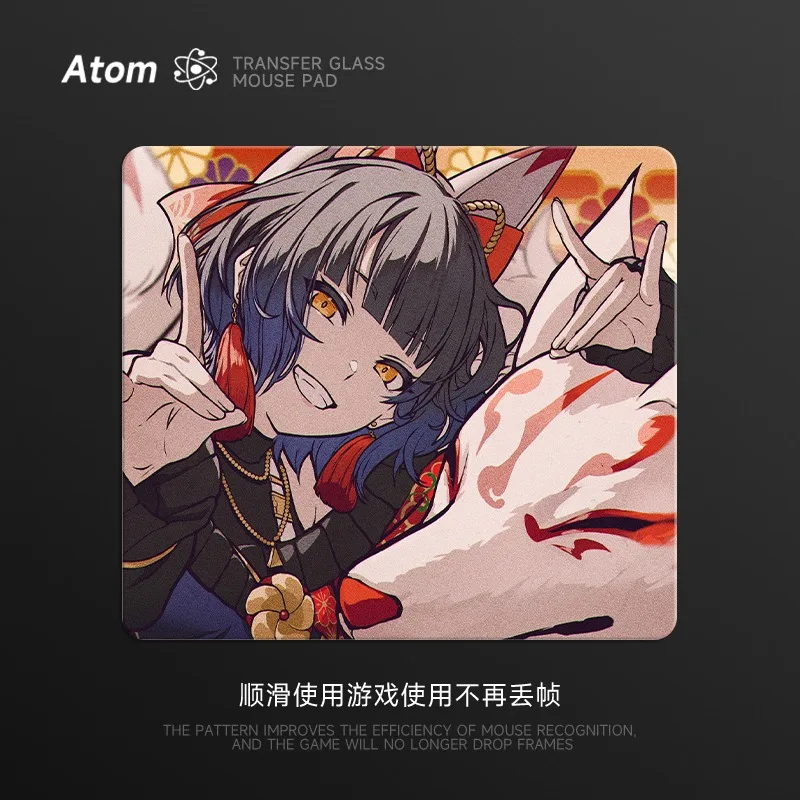 

ATOM Photovoltaic Glass Mouse Pad Custom Personalised Laser Engraving Technology Game Mats Desk Pad PC FPS Gaming Mouse Pad Gift