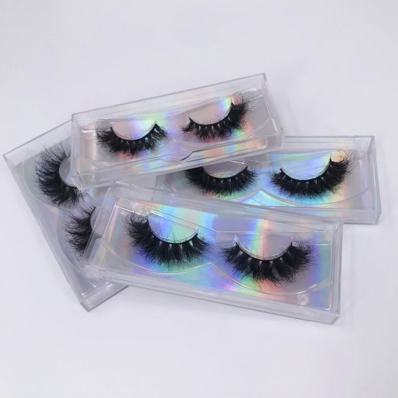 Natural Mink False Eyelashes 10-20mm 6D Mink Lashes Custom logo packaging 100% Handmade Fluffy Mink Eyelash