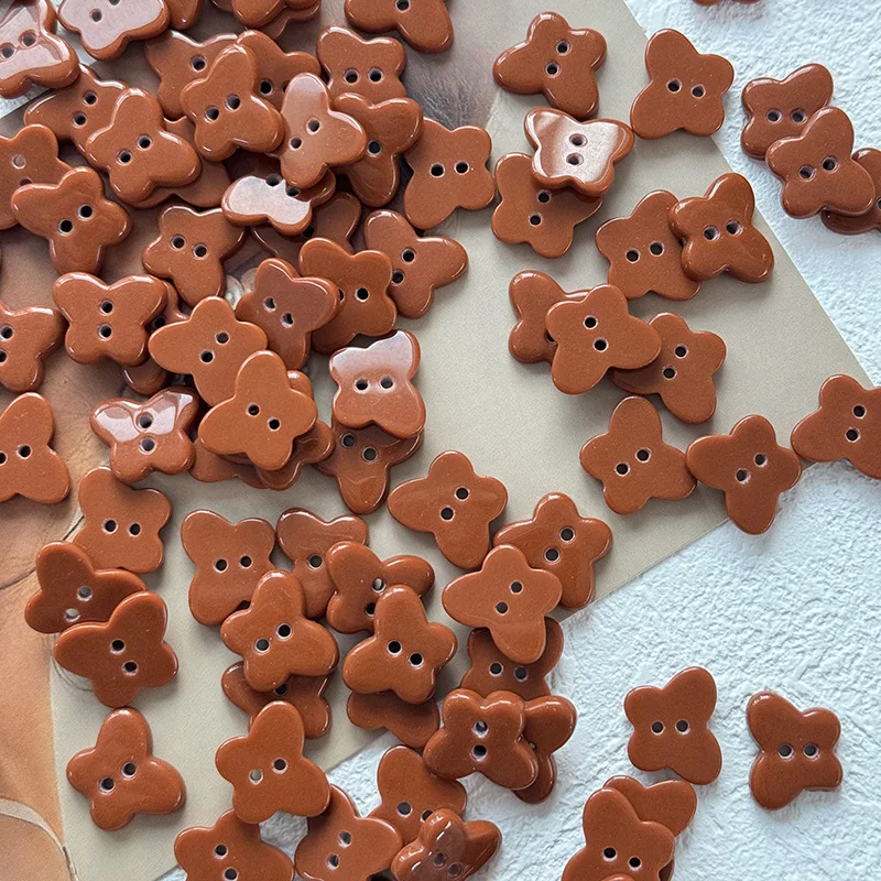 10pcs Colorful Two Hole Butterfly Ceramic Buttons for Blouses Knitwear Kids Cardigan Sleeve Sewing DIY Clothing Sewing Supplies