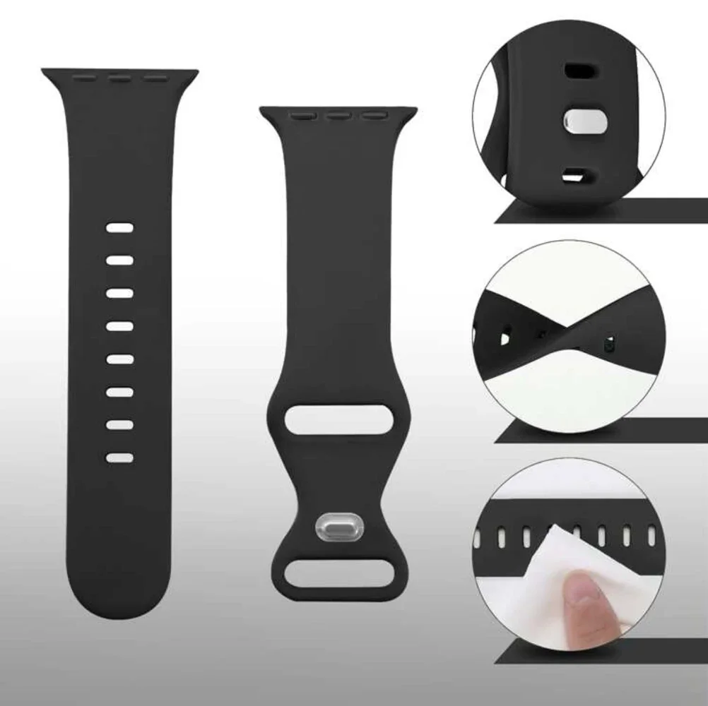 Nice 5 pack Silicone loop For Apple Watch band women 10/9/7/ 38mm 40mm 41mm 42mm 44mm 45mm 46mm Strap