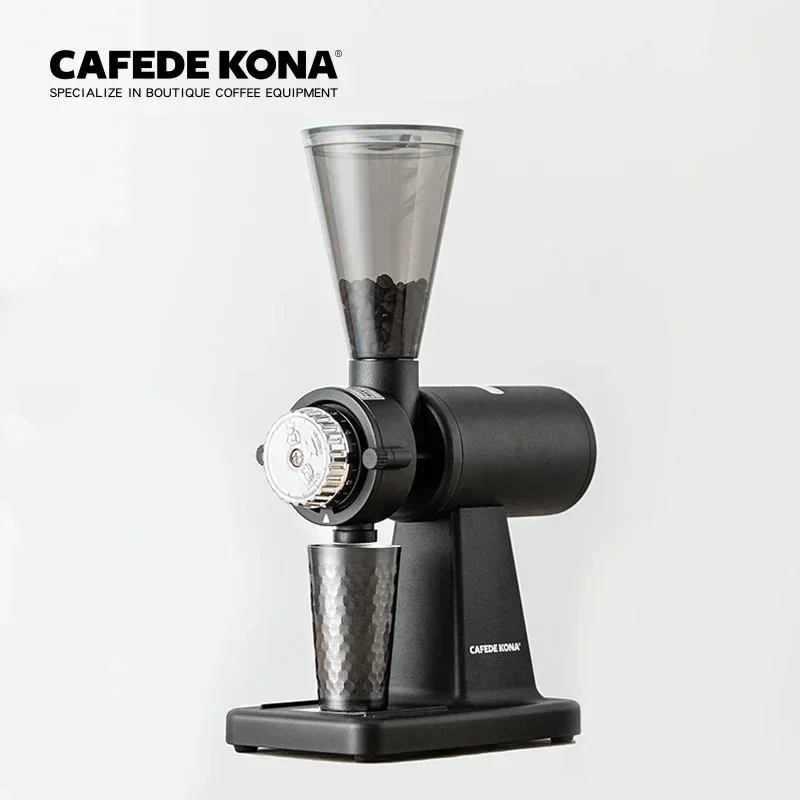 200g CAFEDE KONA Moedor de café elétrico Moedor de café automático Moinho de café único Moagem eficiente de partículas uniformes 220V