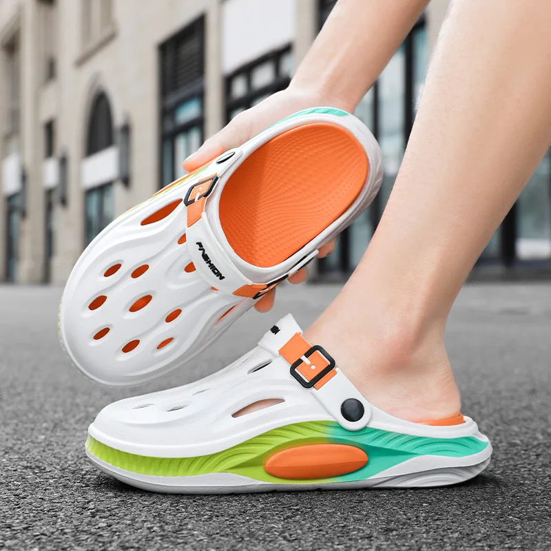 Men Summer Comfortable Beach Sandals Male Flip Flops Outdoor Thick Soft Clogs Casual Man Water Garden Shoes Women Beach Slippers view 2